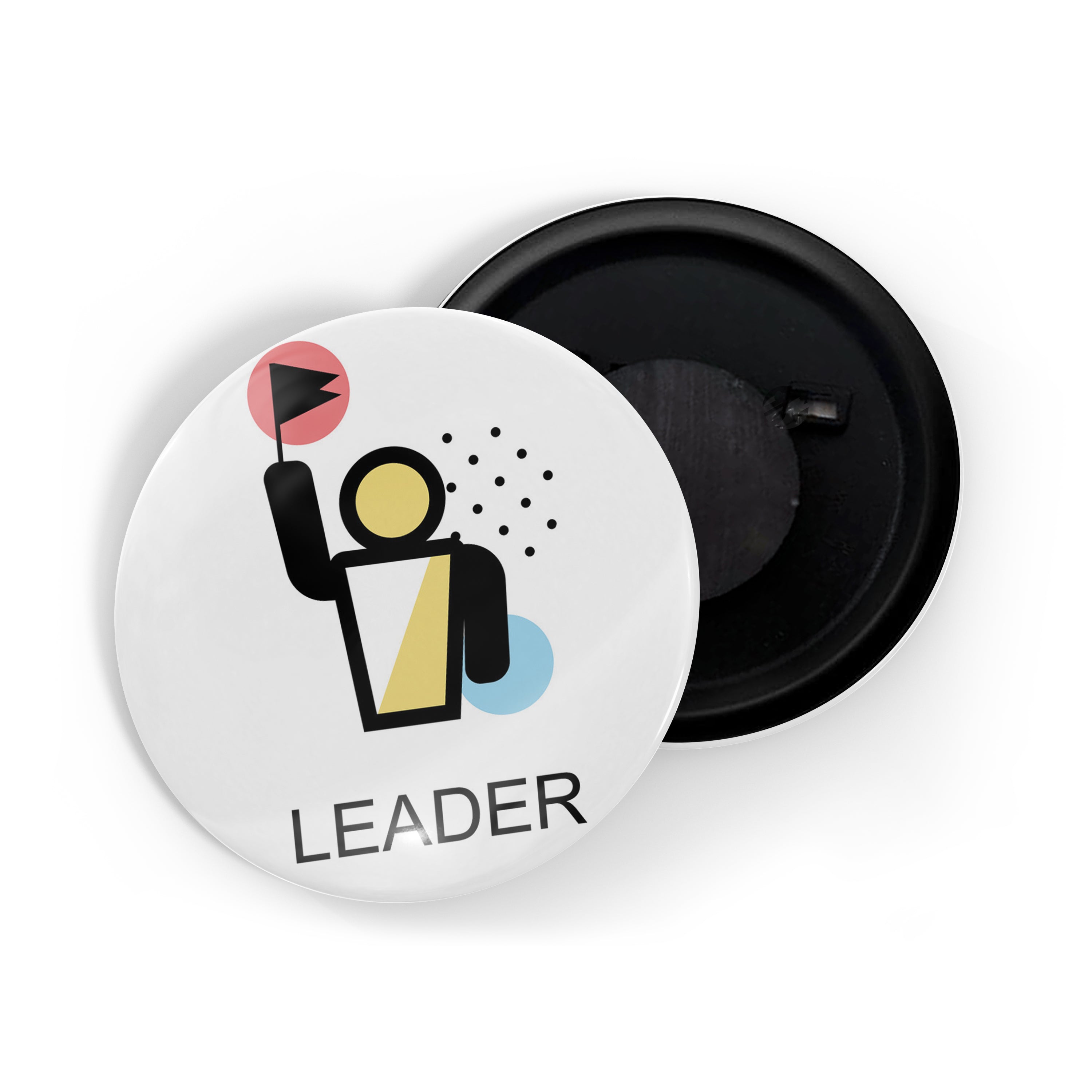 dhcrafts Round Fridge Magnet White Color Leader D2 Glossy Finish Design Pack of 1 (58 mm)